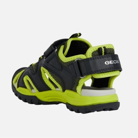 NWB Geox Borealis Closed toe mesh sandals black line size toddler 10 - Picture 2 of 8